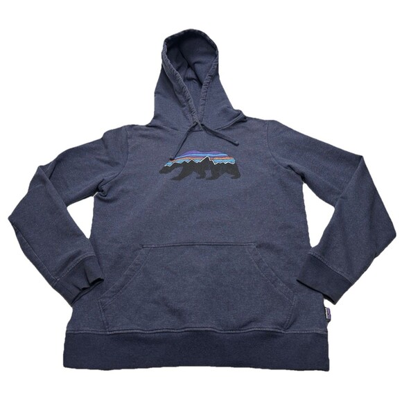 Patagonia Tops - Women's Patagonia Fitz Roy Bear Midweight Hoody Size Medium Navy Heather #39522